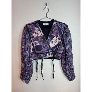 Isabel Marant Étoile Halita Floral Quilted Cropped Blouse